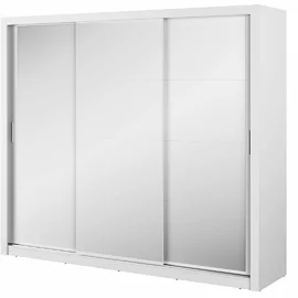 Dulap cu usi culisante IDEA ID-01-3L, 250x60x215 cm, Alb