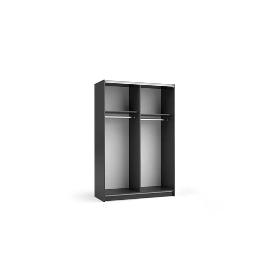 Dulap Cu Usi Culisante Sofia, 120x54.5x182 cm, Pal Melaminat/Negru picture - 3