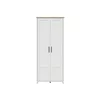 Dulap De Hol Loksa, 2 Usi, 85x37x200.5 cm, Pal Melaminat, Pin Alb/ Stejar Gradson picture - 1
