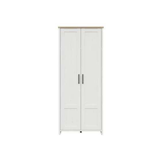 Dulap De Hol Loksa, 2 Usi, 85x37x200.5 cm, Pal Melaminat, Pin Alb/ Stejar Gradson picture - 1