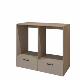 Dulap Dublu Pentru Masina De Spalat Rufe/Uscator, Rosa, 132x67x117, Pal Melaminat, Beige Congo