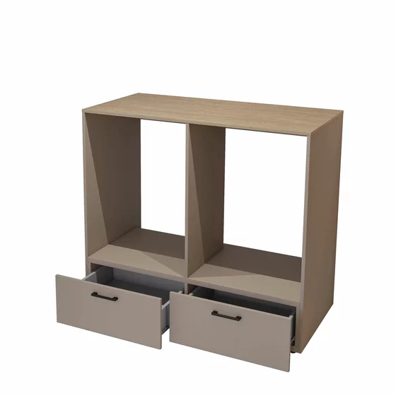 Dulap Dublu Pentru Masina De Spalat Rufe/Uscator, Rosa, 132x67x117, Pal Melaminat, Beige Congo picture - 4