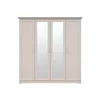 Dulap Flandra 4 Usi+Oglinda, 209.5x61x216 h cm, Pal Melaminat/MDF, Casmir/Stejar Mauvella picture - 2