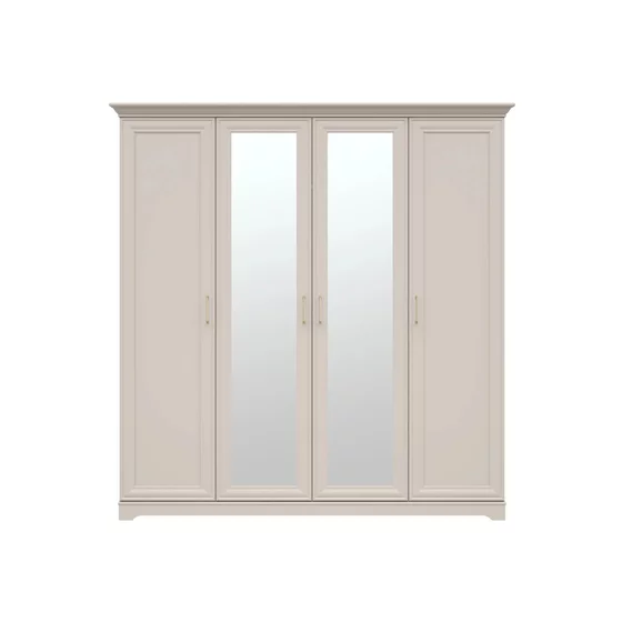 Dulap Flandra 4 Usi+Oglinda, 209.5x61x216 h cm, Pal Melaminat/MDF, Casmir/Stejar Mauvella picture - 2