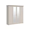 Dulap Flandra 4 Usi+Oglinda, 209.5x61x216 h cm, Pal Melaminat/MDF, Casmir/Stejar Mauvella picture - 1
