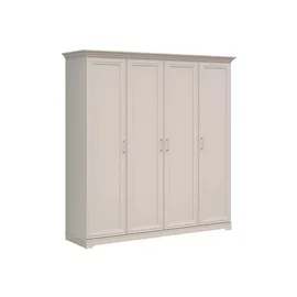 Dulap Flandra 4 Usi, 209.5x61x216 h cm, Pal Melaminat/MDF, Casmir/Stejar Mauvella