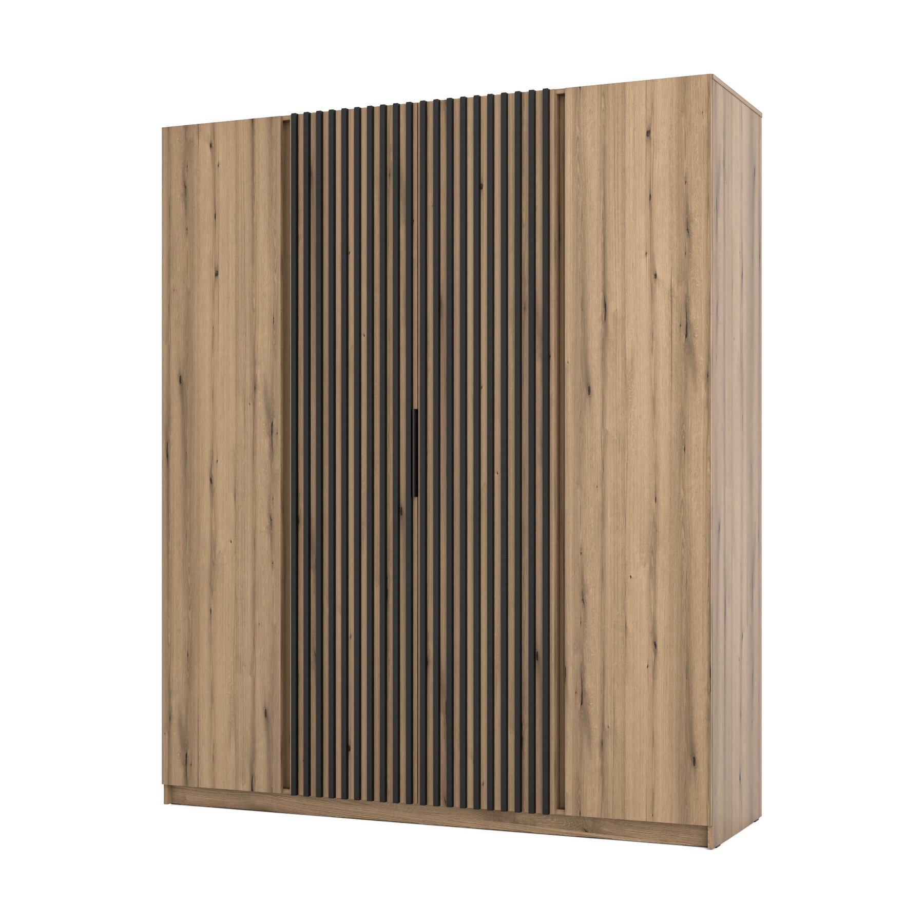 Dulap KAJA 4 Usi, EV/EV-BL 2F 2LAM , 200x61.9x239 cm, Stejar Evoke