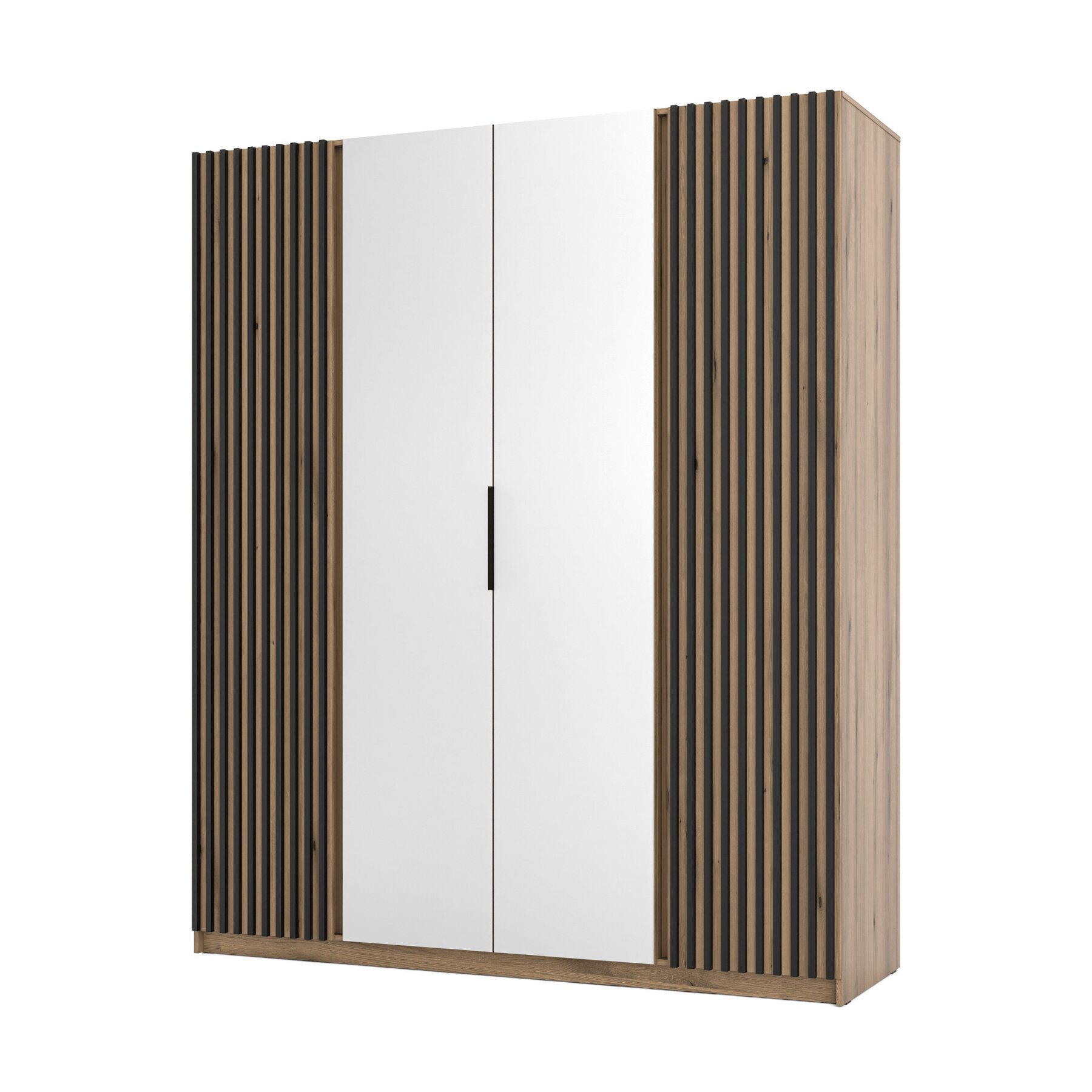 Dulap KAJA 4 Usi, Oglinda - EV/EV-BL 2LAM 2 LUSTRO, 200x61.9x239