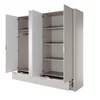 Dulap Lante 4 Usi + 2 Sertare,  213x54.6x208.4  cm, MDF, Beige picture - 5