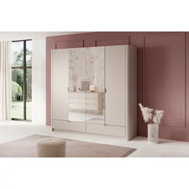 Dulap Lante 4 Usi + 2 Sertare,  213x54.6x208.4  cm, MDF, Beige
