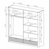 Dulap Lante 4 Usi + 2 Sertare,  213x54.6x208.4  cm, MDF, Beige picture - 6