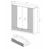 Dulap Lante 4 Usi + 2 Sertare,  213x54.6x208.4  cm, MDF, Beige picture - 7