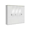 Dulap Loksa 5 usi,  240x57.5x220 cm, Pal Melaminat, Pin Alb/ Stejar Gradson picture - 3