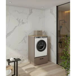 Dulap Pentru Masina De Spalat Rufe, Rosa, 67x67x117, Pal Melaminat, Beige Congo