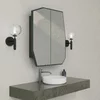 Dulap suspendat pentru baie cu oglinda  Quartz, 60x14x70 CM - Negru picture - 3