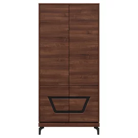 Dulap Vero 4 Usi VR09, 92x53.5x198 h cm, Pal Melaminat/MDF, Nuc Inchis