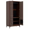 Dulap Vero 4 Usi VR09, 92x53.5x198 h cm, Pal Melaminat/MDF, Nuc Inchis picture - 5