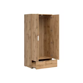 Dulap Zele SZF2D1S, 90.5x56.5x195 cm, Pal Melaminat, Stejar Wotan