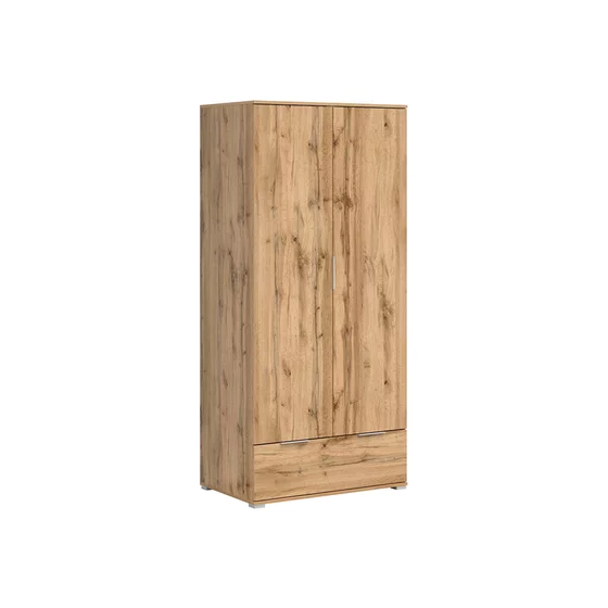 Dulap Zele SZF2D1S, 90.5x56.5x195 cm, Pal Melaminat, Stejar Wotan picture - 1