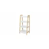 Etajera cu 4 rafturi,  Alis 11266, 39x29.5x85 cm, Bambus/MDF, Alb/Natur picture - 2