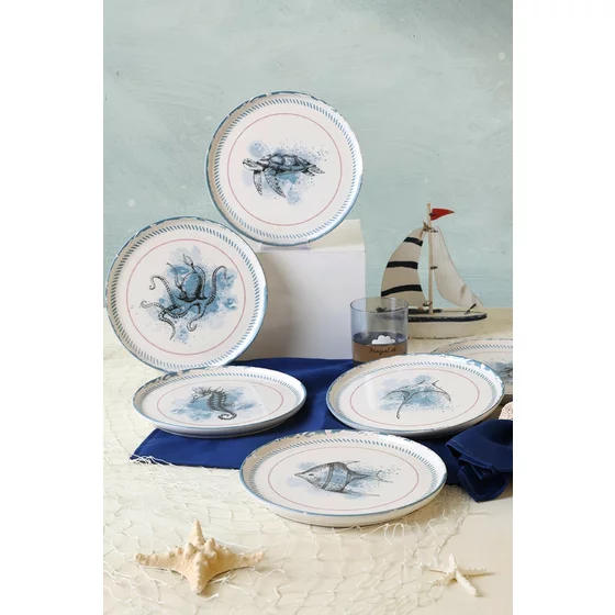 Farfurie Set (6 bucati) Ivory-275KRM2321, Ceramica, Multicolor picture - 1