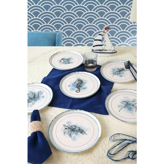 Farfurie Set (6 bucati) Ivory-275KRM2321, Ceramica, Multicolor picture - 2