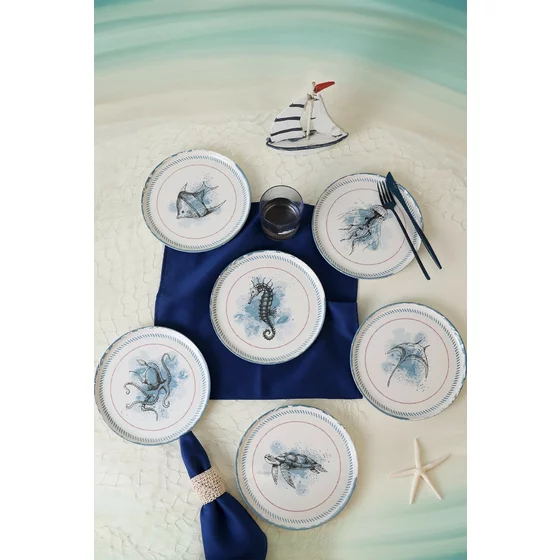 Farfurie Set (6 bucati) Ivory-275KRM2321, Ceramica, Multicolor picture - 3