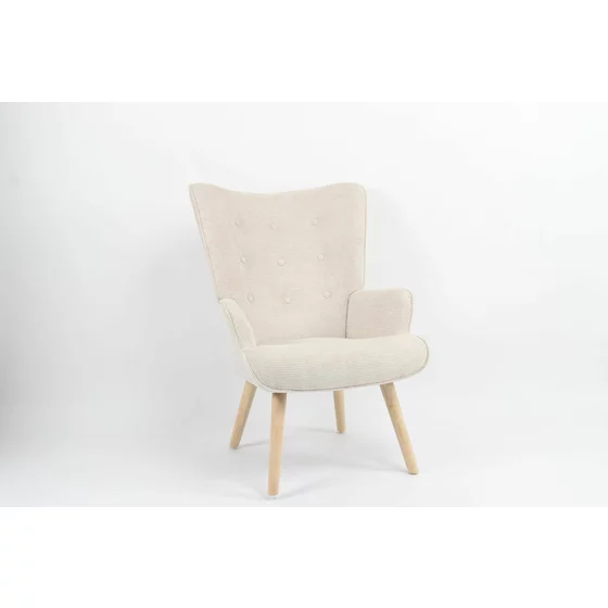 Fotoliu Angel, 69x75x96 cm, Stofa, Beige picture - 1