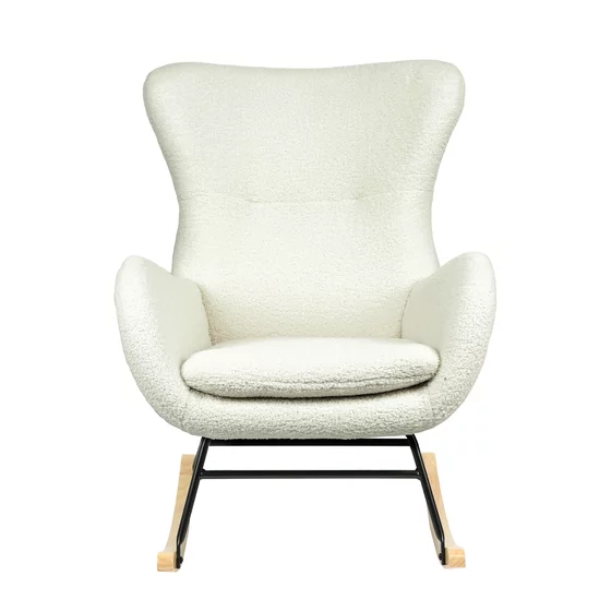 Fotoliu Balansoar Molma, 67x85x93 cm, Stofa Boucle, Beige picture - 2