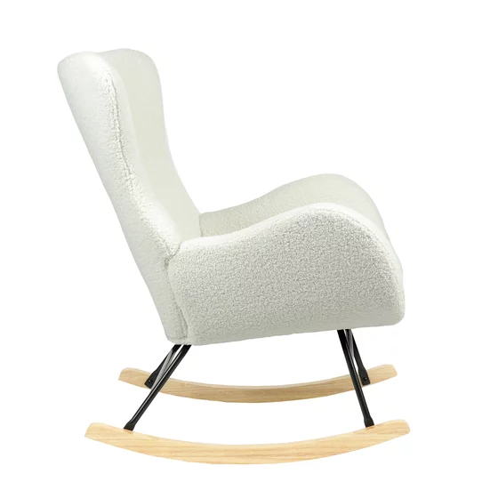 Fotoliu Balansoar Molma, 67x85x93 cm, Stofa Boucle, Beige picture - 4