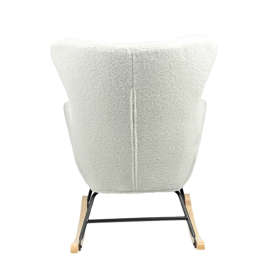 Fotoliu Balansoar Molma, 67x85x93 cm, Stofa Boucle, Beige picture - 5