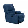 Fotoliu cu Recliner ASTHA 1R, 79x94x102 cm, Stofa, Albastru picture - 2