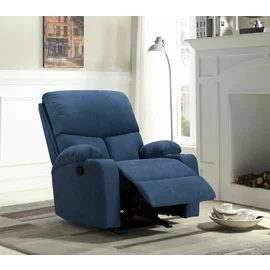 Fotoliu cu Recliner ASTHA 1R, 79x94x102 cm, Stofa, Albastru