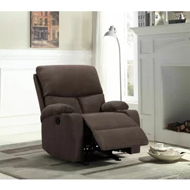 Fotoliu cu Recliner ASTHA 1R, 79x94x102 cm, Stofa, Maro