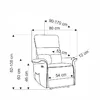 Fotoliu Cu Recliner Electric Hagen 444, 80x90-170x92x108 cm, Gri picture - 13