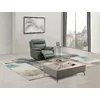 Fotoliu cu Recliner Electric Klause, 101x93x101 CM, Piele Naturala, Grey-Blue picture - 1