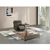 Fotoliu cu Recliner Electric Klause, 101x93x101 CM, Piele Naturala, Gri Maroniu picture - 1