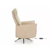 Fotoliu cu Recliner Electric Notos, 72x83-160x116 cm, Piele Sintetica, Beige picture - 3