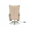 Fotoliu cu Recliner Electric Notos, 72x83-160x116 cm, Piele Sintetica, Beige picture - 4