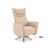 Fotoliu cu Recliner Electric Notos, 72x83-160x116 cm, Piele Sintetica, Beige picture - 6