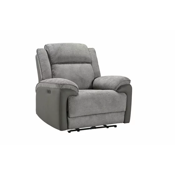 Fotoliu Cu Recliner Electric Orso 1R, 106x96x104 cm, Stofa/Microfibra - Gri picture - 1