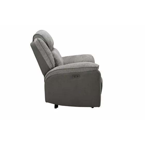 Fotoliu Cu Recliner Electric Orso 1R, 106x96x104 cm, Stofa/Microfibra - Gri picture - 4