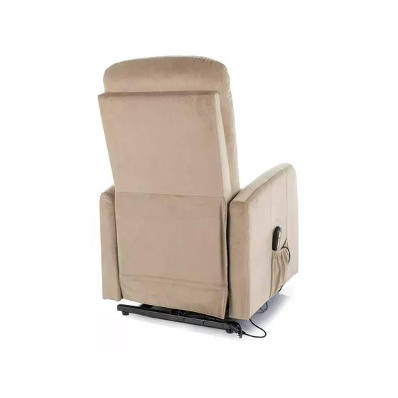Fotoliu cu Recliner Electric Selle 152, 68x89-144x110 cm, Catifea Beige picture - 3