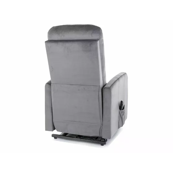 Fotoliu cu Recliner Electric Selle 152, 68x89-144x110 cm, Catifea Gri picture - 2