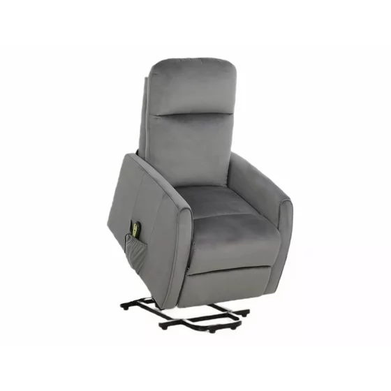 Fotoliu cu Recliner Electric Selle 152, 68x89-144x110 cm, Catifea Gri picture - 4