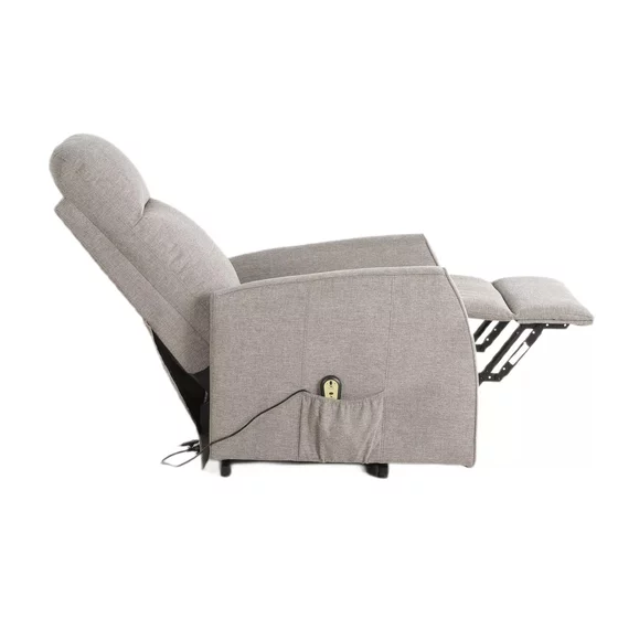 Fotoliu cu Recliner Electric Selle 152, 68x89-144x110 cm, Stofa Brego Beige picture - 2