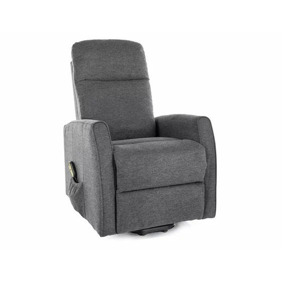 Fotoliu cu Recliner Electric Selle 152, 68x89-144x110 cm, Stofa Brego Gri picture - 1
