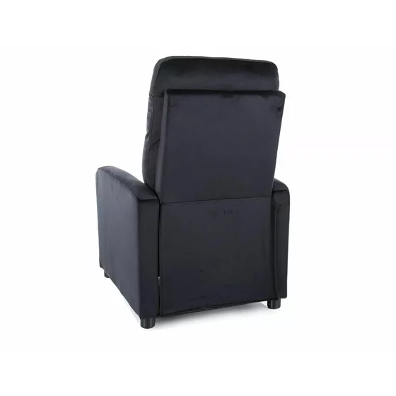 Fotoliu cu Recliner Otus, 66x92-144x100 cm, Catifea Neagra picture - 2