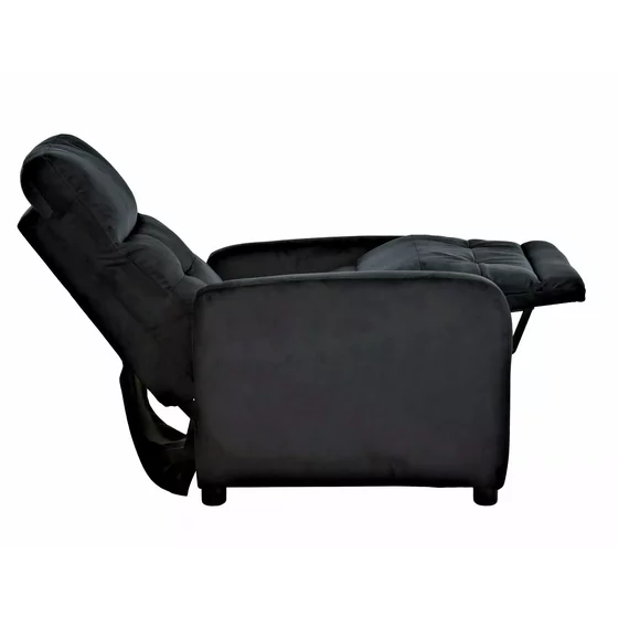 Fotoliu cu Recliner Otus, 66x92-144x100 cm, Catifea Neagra picture - 3