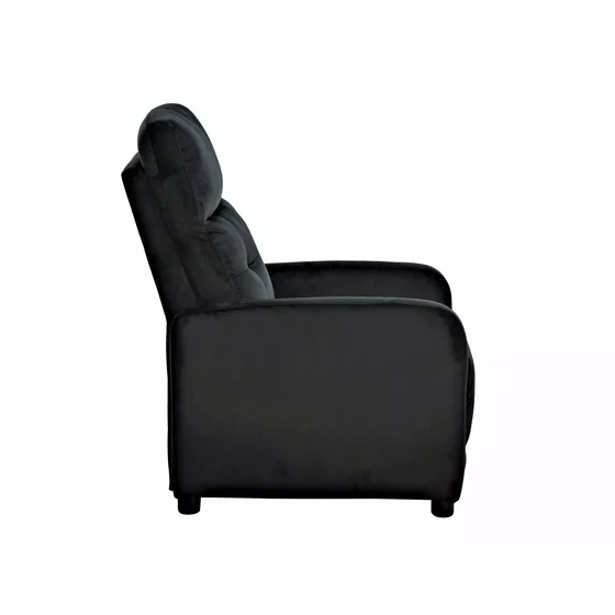 Fotoliu cu Recliner Otus, 66x92-144x100 cm, Catifea Neagra picture - 4